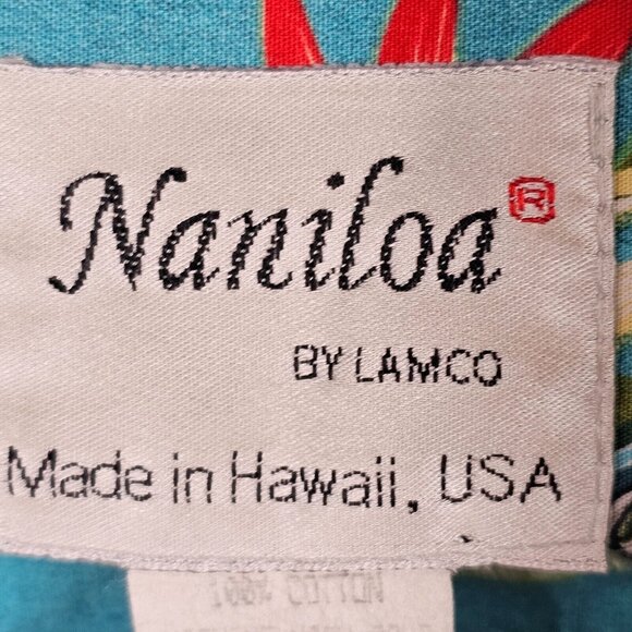 Mens M Hawaiian Shirt Beach VTG Bright Tropical Resort Vacation Colorful Holiday - Picture 12 of 14